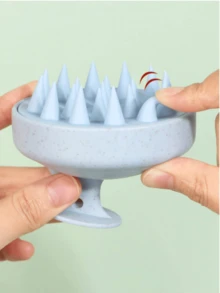 1 pièce Brosse de massage du cuir chevelu, outil de shampooing en paille de blé, peigne en silicone, brosse de nettoyage et de massage du cuir chevelu, gommage exfoliant du cuir chevelu, outil anti-pelliculaire, convient aux hommes, femmes, jeunes et vieux, décoration de maison et de salle de bain, décoration d'automne, rentrée scolaire - Multicolore - Voir 4