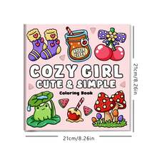 1本 COZY GIRL 可愛極簡著色本：48頁可愛日系秋季與舒適自我照護場景，240g厚紙，適合青少年與成人舒壓並享受溫馨氛圍，婚禮季節與母親節的理想禮物 - COZY GIRL - 查看 4