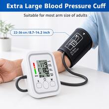 MOOD LIGHT 2pcs Upper Arm Blood Pressure Monitor Large Backlit Display Portable BP Machine |Voice Reports, Hypertension Alerts, 2x99 Memory, Adjustable Cuff, Daily Household Use - 2pcs Black - View 4