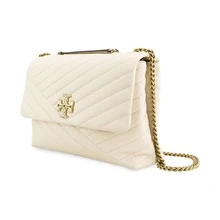 TORY BURCH Kira Reversible Shoulder Bag, Herringbone Quilted Leather With Chain Shoulder Strap, L Ambskin, Medium Size, Women's, Cream White - 90446-122 - View 2