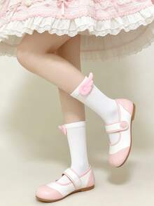 1/5 Pairs Summer Thin Minimalist 3D Wing Design Mid-Calf Socks - Multicolor - View 13
