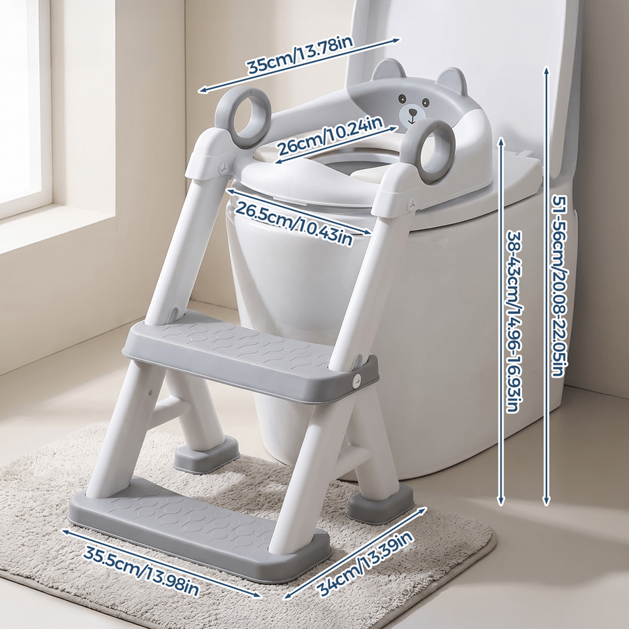 Senmeo 2-In-1 Toddler Potty Training Seat With Step Stool Ladder, Removable Splash Guard & Soft Cushion,Ideal Holiday Gift For Christmas & Halloween