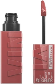 Maybelline [彩妝組合] Super Stay Vinyl Ink 長效液態唇膏+LASH SENSATIONAL SKY HIGH 可洗式纖長睫毛膏 Cheeky+深黑色 0.14oz/4.2ml+0.24oz/7.2ml - 厚臉皮+非常黑 - 查看 3