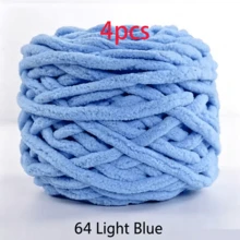 EDCUEBE7 1/4pcs Medium Thick Plush Yarn, 100G Premium Ice Yarn For Crochet Knitting, Suitable For Handmade Scarves, Bags, Slippers - Soft DIY, Multiple Colors Available - 100.0% Polyester - 100G Ice Strip Cable - View 32