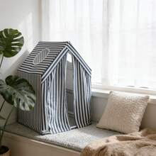1pc Low Saturation Pet Tent House, Double Layer With Window Design, Wear-Resistant And Stain-Resistant, Suitable For Cats And Dogs All Seasons - one-size - View 3