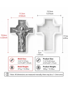 Religious Theme Silicone Mold - Jesus Cross & Holy Icon DIY Handmade Candle Plaster Resin Model - Mold - View 9