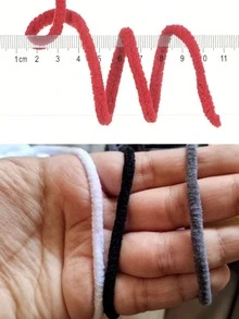 4卷/200克涤纶雪尼尔纱线，柔软厚实，4毫米天鹅绒般质感纱线，适合钩编和棒编，多用途混色纱线，每卷200克/7.05盎司，总长度240米/787.4英尺 - 颜色随机 - 彩色 - 查看 7