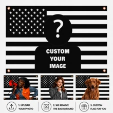 1pc Custom Flag Personalized Flag Custom Outdoors Flag Add Your Own Image/Text Home Indoor Outdoor Flag Ornamental Modern Custom, Personalized, Unique Ideal Gifts For Him Her, Boyfriend, Girlfriend, Dad, Mom, Family, Friends, Pets For Anniversaries, - Multicolor 2 - View 1