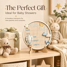 Hello World Wooden Baby Birth Announcement Sign, Suitable For Hospital, Name Date Time Weight Length Board, Baby Room Photo Prop - Multicolor - View 6