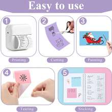 3/5/10 Rolls Children's Camera Adhesive Thermal Paper, Children's Camera Colored Adhesive Replacement Paper, Children's Camera Adhesive Roll Paper, Children's Camera Paper, Inkless Paper - Easy To Replace - Self-adhesive - View 3