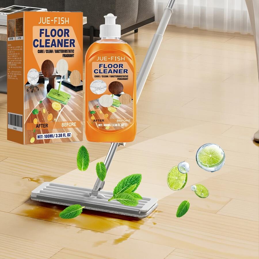 Multifunctional Floor For Cleaner, Hardwood Floor For Cleaner - Floor Deep For Cleaning And Polishing Kit, Suitable For Wood Floor For Cleaning, Polishing And Brightening, And Tile For Cleaning, No Residue Liquid Formula, Can For Clean Stone, Tile - trái cam - Xem 1