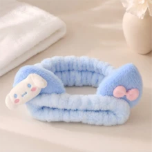 MINISO Sanrio Cinnamoroll Blue Plush Spa Headband Cute Soft Face Washing Makeup Hairband For Skincare Beauty Routine - Blue - View 6