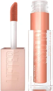 Maybelline [مجموعة مكياج] أحمر شفاه سائل مطفي سوبر ستاي مات إنك® + ملمع شفاه ليفتير غلوس® مع حمض الهيالورونيك سدكتريس + أمبر 5 مل + 0.18 أونصة/5.4 مل - مغرية + عنبر - مشاهدة 4