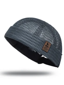 1pc Men's Spring/Summer Thin Breathable Large Mesh Cap, Flat Cap, Sun Protection Sports Fishing Hat, No-Top Baseball Cap - Multicolor - View 7
