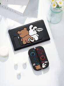 Nuevo accesorio para consola de juegos Switch 2 (2025), 1 pieza funda protectora con estampado de pareja de animales de dibujos animados, compatible con Switch 2, Switch NS/Switch OLED/Lite, accesorio para consola de juegos Switch, bolsa de almacenamiento, funda protectora Switch, regalo romántico para jugadores de Switch - Multicolor - Ver 21