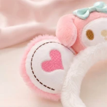 MINISO Sanrio My Melody 1入 粉色絨毛 SPA 髮帶 可愛柔軟洗臉化妝髮圈 護膚美容日常用 - 白色 - 查看 4