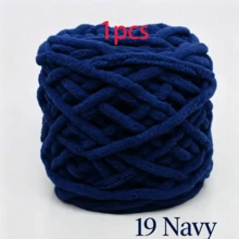 EDCUEBE7 1/4pcs Medium Thick Plush Yarn, 100G Premium Ice Yarn For Crochet Knitting, Suitable For Handmade Scarves, Bags, Slippers - Soft DIY, Multiple Colors Available - 100.0% Polyester - 100G Ice Strip Cable - View 35