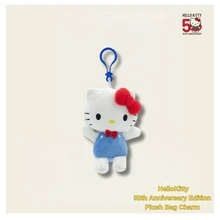 SANRIO 三麗鷗官方 Hello Kitty 絨毛配件－適合裝飾包包與鑰匙圈，是日常穿搭、通勤、旅行、派對或送禮的絕佳選擇 - 彩色 - 查看 8