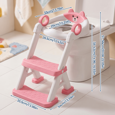 Senmeo 2-In-1 Toddler Potty Training Seat With Step Stool Ladder, Removable Splash Guard & Soft Cushion,Ideal Holiday Gift For Christmas & Halloween