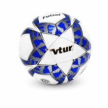 Vtur Football Professional Low Bounce Futsal Ball Size 4 – Hand Sewn Indoor Soccer Ball, Premium PU Leather, Enhanced Control & Durability For Training & Match Play Footballs . - Blue - View 6