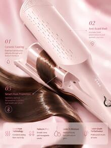 Hair Crimper Iron, Curling Iron For Hair And Hair Curler, Crimping Iron And Curling Hair Tool, Hair Tools For Styling, Hair Styling Tools, Hair Stylist Tools, Hair Salon Equipment, Cosmetology Supplies, Hairstylist Essentials, Hair Supplies - Pink 4-piece Set (1 Curling Iron, 2 Hair Clips, 1 Styling Comb) - View 10