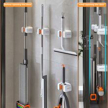 Joybos 4 Packs Wall Mounted Mop Holder, Self Adhesive No Drill Broom Clips For Bathroom Kitchen Garage, Heavy Duty Utility Hooks For Long Handled Tools, Garden Tools, Space Saving Storage Rack, Home Organizer Essential, Father's Day Gift - View 7