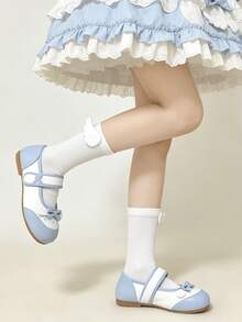 1/5 Pairs Summer Thin Minimalist 3D Wing Design Mid-Calf Socks - Multicolor - View 10