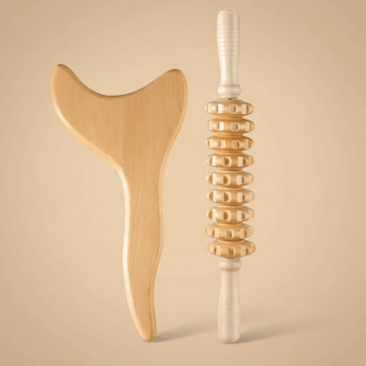 Dụng cụ massage gỗ SilvaLex, dụng cụ điêu khắc dẫn lưu bạch huyết chống cellulite, tạo hình khuôn mặt lưng chân cơ thể cho nữ
