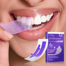 1 Box Dual-Effect Purple Teeth Whitening Strips - Teeth Whitening Gel Professional Teeth Whitening Strips, Teeth Care, Instant Teeth Cleaning Strips, Helps Remove Stains Caused By Coffee, Red Wine And Soda, Daily Oral Care, Travel And Home Use - Various Styles - View 3