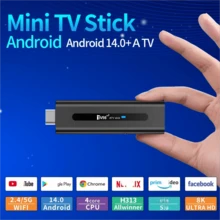 Android 14 TV Stick TV98 ATV Allwinner H313 Quad-Core HDR 10 4K Voice Remote 4G 5G Dual-Band WiFi HD Player IPTV TV Box - Black - View 8
