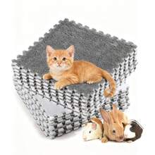 6 Pcs Spliceable Blanket Bed, Wool Cage Pad, Small Animal Waterproof Sleeping Pad Set Suitable For Rabbits, Hamsters, Cats, Dogs, Guinea Pigs, Pads, Guinea Pigs - View 11