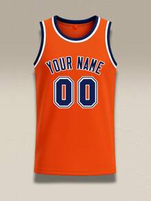 Custom Men's & Teen Reversible Basketball Jersey Sports Performance Shirt Personalized Team Name & Number Custom Tank Top - Burnt Orange - View 2