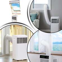 New Portable Air Conditioner Window Sealing Kit (Suitable For Swing Windows), AC Housing, Heat Air Stop Air Replacement Guard, With Zipper And Adhesive Fasteners, Can Be Used With A Dryer To Maintain Coolness - White - View 6