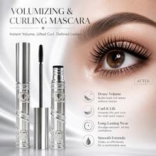 IOIOKISS Curling Mascara | Long-Lasting Curl, No Smudging, Waterproof, Volumizing And Lengthening, Unique Curved Brush Head Fits Eye Shape, Defined Lashes; Waterproof And Sweat-Resistant, All-Day Smudge-Proof, Warm Water Removable. Lightweight Formula, Repeat Application Without Clumping, Naturally Enhances Eyes - Black - View 6