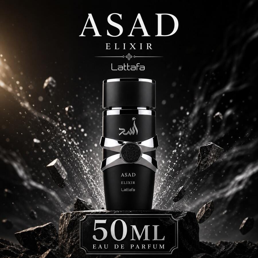 Lattafa Asad Elixir EDP 50ML Men's Perfume Long-Lasting Warm Spicy Woody Amber - Warm & Spicy - View 1