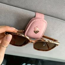Fashionable Eyeglass Holder Clip, Embroidered Floral Design, Creative Car Visor Clip, Multi-Functional Ticket Clip, Bill And Card Organizer, Car Interior Eyewear Storage, Fun Decorative Accessory, Convenient Eyeglass Holder, Elegant Car Accessory, Summer Travel Essential - Multiple Styles - View 9