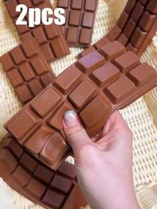 2/1pc Slow Rebound Chocolate-Shaped Squeeze Toy - A Realistic Food-Themed Sensory Stress Reliever For Adults. Made Of Thermoplastic Rubber, This Cute Chocolate Figurine Is Perfect For Collection. It Can Serve As Birthday Party Favors - 2件 - 查看 8