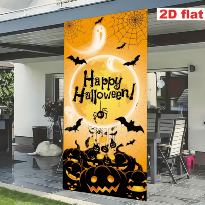 Vải nền chủ đề lễ hội Halloween vui vẻ 2D phẳng, với màu cam ấm làm màu cơ bản. Xung quanh là những con ma trắng dễ thương, dơi đen và nhiều quả bí ngô với các biểu cảm khác nhau xếp chồng lên nhau bên dưới. Không cần nguồn điện.