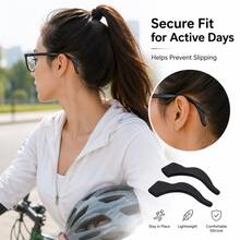 100pcs Soft Comfortable Eyeglass Ear Clips, Anti-Slip Silicone Ear Hooks And Temple Sleeve, Eyeglasses And Fashion Glasses Covers - B - View 3