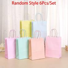 12/18/24/30pcs Colorful Kraft Paper Gift Bags With Handle, Gift Wrapping Bags For Party, Birthday, Valentine's Day, Christmas, Candy Bags, Shopping Bags, Small Business Supplies Decoration - Multipurpose Holiday Essential - Multicolor - View 7