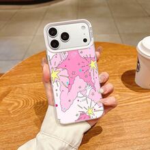 うさぎ 星 雲 ピンクケース,プレゼント用・自分用両方に大活躍！,感あふれるキュートスマホケース - ホワイト - チェックする 23