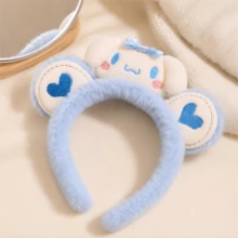 MINISO Sanrio Cinnamoroll 1入 藍色絨毛 SPA 髮帶 可愛柔軟 洗臉化妝護膚美妝髮箍 - 淺藍色 - 查看 1