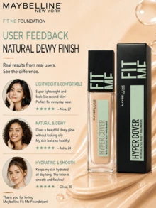 Maybelline 美寶蓮訂製粉底液無瑕版 202,分30ml和18ml兩種規格,添加水楊酸與菸鹼醯胺,控油細膩膚質,質地輕薄服帖。高遮瑕力輕鬆遮蓋痘印、泛紅瑕疵,反覆疊塗不厚重,打造柔霧霧面妝面。長效持妝防暗沉,黃皮日常底妝優選,通勤、油皮上妝適配。 - 客製化粉底液無瑕版 202 - 查看 10