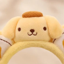 MINISO 三麗鷗 Pompompurin 1入 黃色絨毛 SPA 髮帶 可愛柔軟洗臉化妝髮圈 護膚美容日常用 - 黃色 - 查看 5
