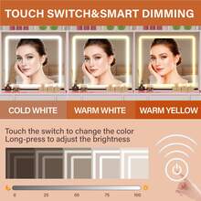 60.82" Full Length Mirror Makeup Vanity Desk With Smart LED Mirror & Charging Station, Transparent Top With 11 RGB Drawers, 10 Shelves, 3 Lighting Modes & Adjustable Brightness, Vanity Woman, White - White - View 9