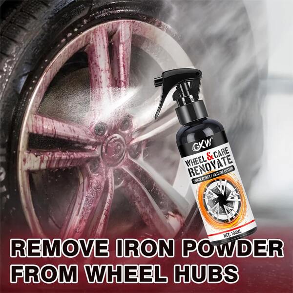 GKW Efficient Wheel Cleaning Spray | Multi-Purpose Rim And Wheel Hub Iron Powder Remover | Easy-To-Use Trigger Nozzle | Restore Shine And Protect Wheels From Corrosion | Suitable For All Vehicle Models