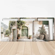 3pcs Boho Style Wall Decor Set, Green Majorca Style Door Hanging Poster, Olive Tree & Floral Plant Theme Wall Art, Minimalist Home Decor For Living Room, Bedroom, Bathroom, Kitchen, Office, Canvas Material (Frame Optional) - Multicolor - View 10