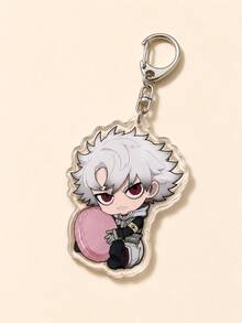 1/5pcs GACHIAKUTA Anime Character Acrylic Keychain, Zanka Nijiku/Rudo/Enjin/Riyo/Jabber Japanese Text Bag Charm, Cute Keychain Accessory - Style C - View 11