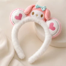 MINISO Sanrio My Melody 1入 粉色絨毛 SPA 髮帶 可愛柔軟洗臉化妝髮圈 護膚美容日常用 - 白色 - 查看 1