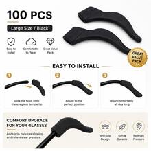 100pcs Soft Comfortable Eyeglass Ear Clips, Anti-Slip Silicone Ear Hooks And Temple Sleeve, Eyeglasses And Fashion Glasses Covers - B - View 5